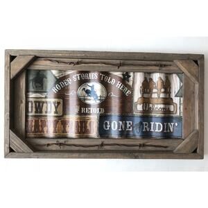 3D Rustic Western Wall Art Decor Rustic Farmhouse Handmade Wood Barbed Wire